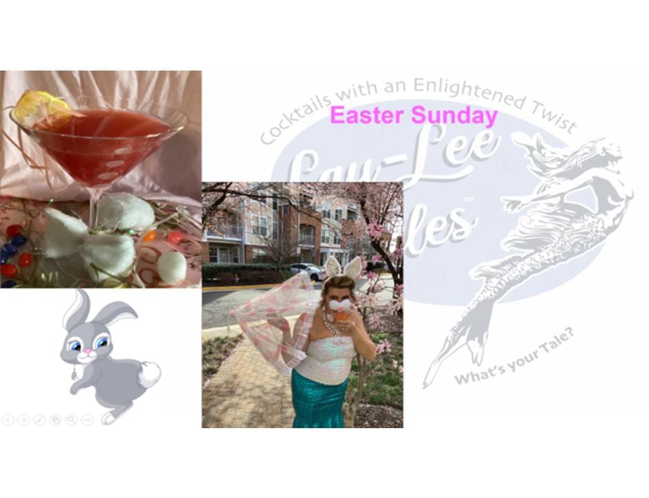 Collage of Easter Sunday celebration with family and festive treats.